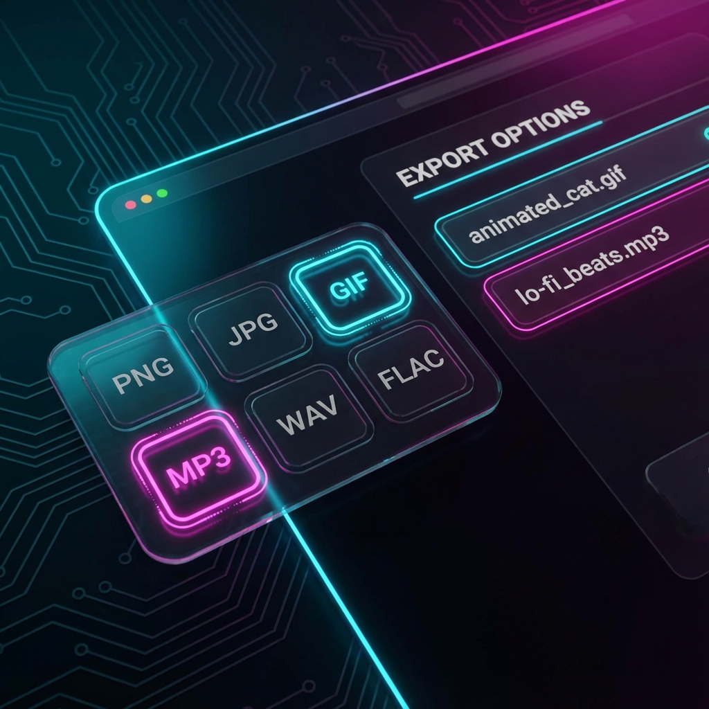 Select GIF or MP3 Format