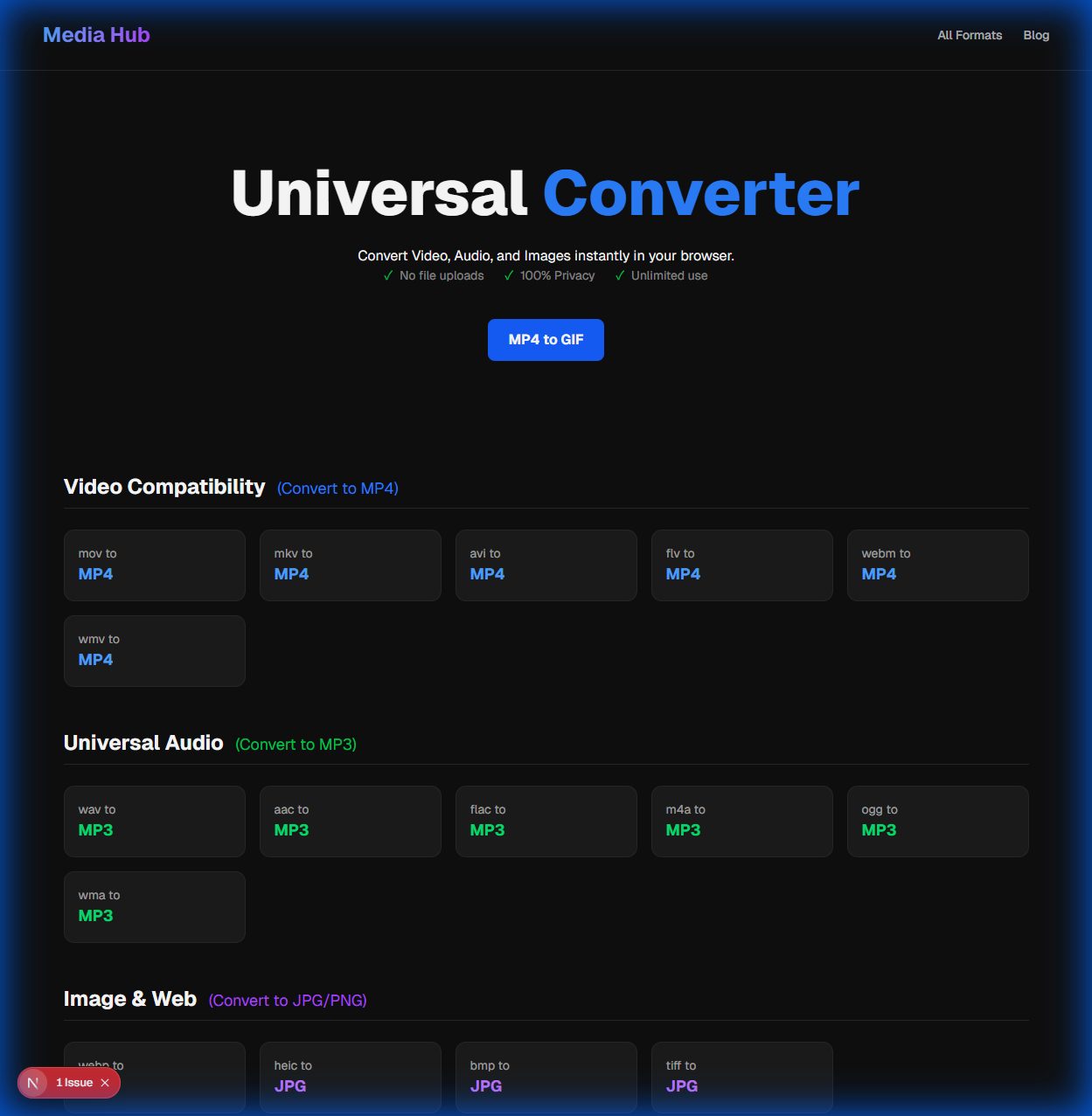 Universal Media Converter Homepage